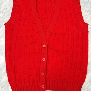Vintage Pendleton Wool Sweater Vest-Red